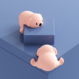 일호장신구 귀여운 포즈 문 콕 모서리 보호대 4SET 코너 가드 쿠션 충격 흡수 완충 안전 가구 캡, 1세트, 귀여운포즈문콕모서리보호대핑크4SET