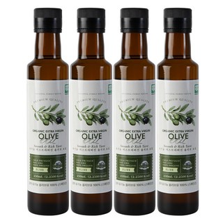 올리오리아 유기농 엑스트라버진 올리브오일 스페인산 피쿠알 PICUAL 냉압착, 4개, 250ml