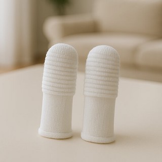 히야펫 강아지 치석제거 잘닦이는 손가락 칫솔, 20개, 흰색