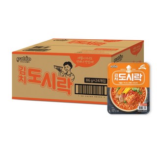 팔도도시락 김치 컵라면 86g, 24개