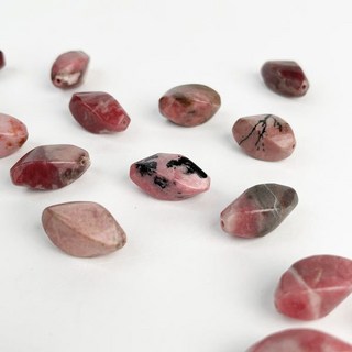 【杰鴻】玫瑰石桶形散珠20X10MM，DIY手工材料，寶石珠珠，散珠10顆一份，手作飾品配件, 1個, 玫瑰石