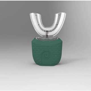 U型聲波電動牙刷 480-520nm藍光 IPX7級防水, 綠, 1套, U型-B