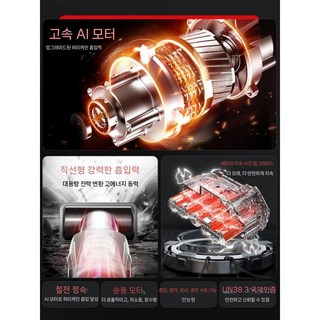 무선 진공청소기 핸디형 차량용 가정용 대용량 휴대용 강력한 흡입력 미니 청소기 2WAY 진공 청소, L.고속AI모터업그레이드긴배터리수명