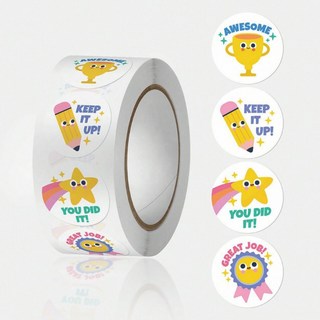 4종 칭찬 동기부여 스티커 500pcs 영문, 1세트, 혼합(S1519) 500매