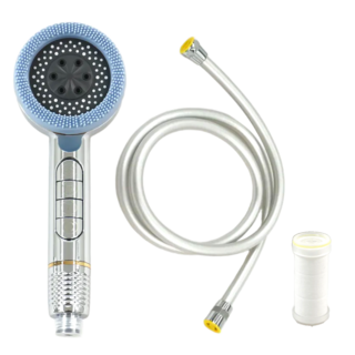 마루버스 올인원 필터 샤워기 세트 샤워기 헤드 PVC 호스 필터, 샤워기헤드 크롬(실버) +PVC샤워호스 크롬+필터, 1세트