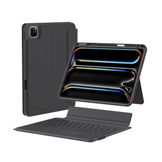 eiP Magnetix 可拆式iPad鍵盤保護殼 快捷版 (iPad Pro 11吋 M4), 迷霧黑, 1個