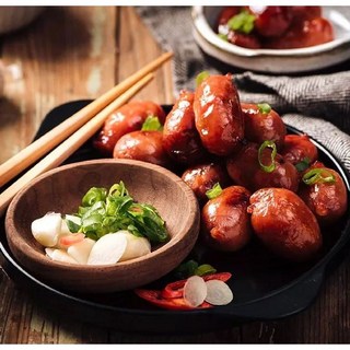 台畜珍珠腸(1000g 50g/包) 原味噴汁珍珠腸 香腸 聖誕節 台灣豬 烤肉 無防腐劑, 1個