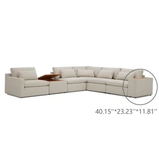 북유럽 스타일 L자형 섹셔널 소파 오토만 모듈형 벨벳 거실용 롱 조합 치 가구, 01, 02 Cuo design