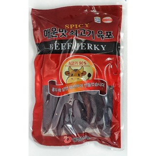 프리미엄 호주산 홍두깨살 소고기 육포 매운맛 650g - 고단백 저지방 간식 대용량, 1개*650g, 1개