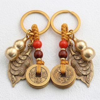 에클라 운이트이는 재물운 액막이 키링 열쇠고리, 2개, 골드