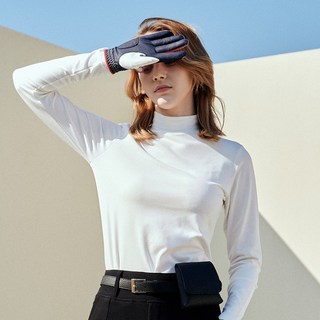 베일리화이트 여성 골프 이너웨어 발열 히트텍 보온 목폴라 기모 티셔츠