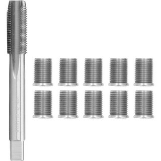 Hilitand 스테인리스 스틸 스파크 플러그 나사산 수리 공구 M10x1.25 볼트 M12x1.25 탭 오토 액세서리 하드웨어 키트, 1개