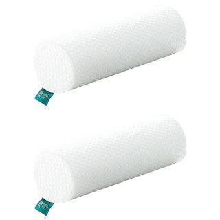 텍스스테드 메모리폼 타원형 목베개, 화이트, 2개