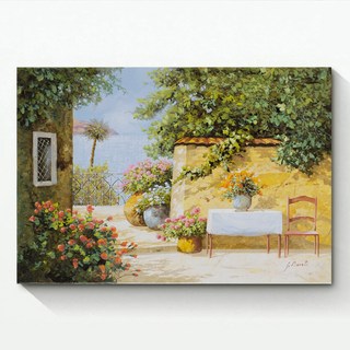 北歐水彩風景裝飾掛畫 無框畫 客廳餐廳房間民宿禮物, 海邊小鎮D(超過5個請下宅配)