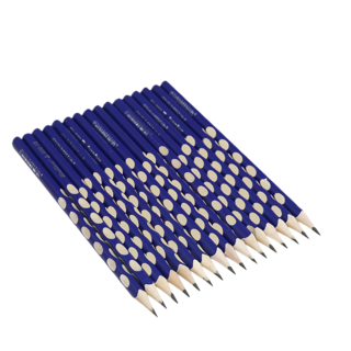 兒童2B洞洞筆 矯正握姿三角鉛筆 學校文具用品, 1個裝, 2B洞洞筆(一包10隻，下單1=1隻), 藍色