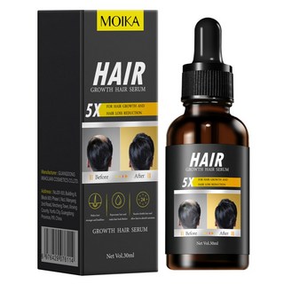 MOIKA 生髮精華液 30ml 改善脫髮 育髮液 濃密髮際線, 3個, 3瓶 加強裝, 單色
