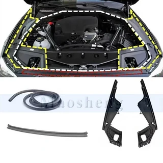 Maosheng 엔진 베이 펜더 후드 고무 씰 스트립 BMW 5 시리즈 F10 2011-2017 컴 파트먼트 커버, 01 A set