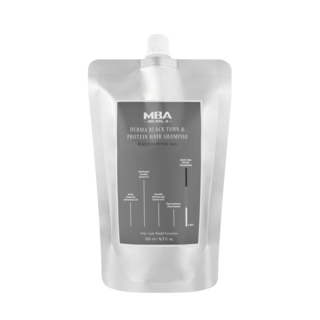 탈모완화 기능성 새치완화 모발아 더마 블랙턴 앤 프로틴 헤어 샴푸 (리필), 1개, 500ml