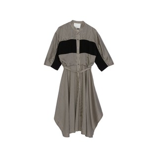 3.1필립림 스트라이프 패턴 벨트 드레스