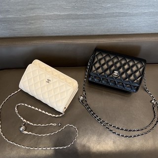 菱格鏈條包小香風斜挎包 經典發財包 時尚百搭單肩包 金球氣質斜挎女包 真皮鏈條包 可調節肩帶