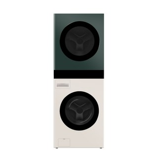 [10% 환급가전] LG전자 트롬 오브제컬렉션 워시타워 WL21EGN 세탁기 25kg + 건조기 21kg 방문설치, 세탁기(네이처 베이지), 건조기(네이처 그린)