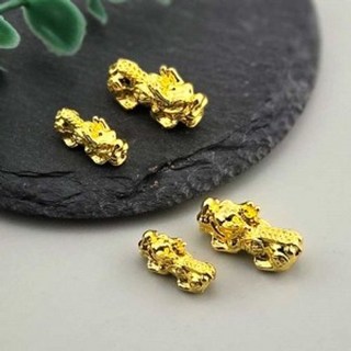 비즈톡 [PM-9-01]메탈펜던트 재물운 금전운 황금비휴 통과형 16/21mm 2종 골드엔틱