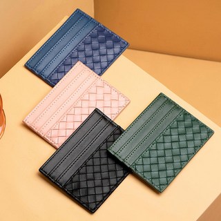 有貨 真軟皮超薄卡包 包卡編織夾卡套 小巧證件男女通用便捷卡片雙麵卡位