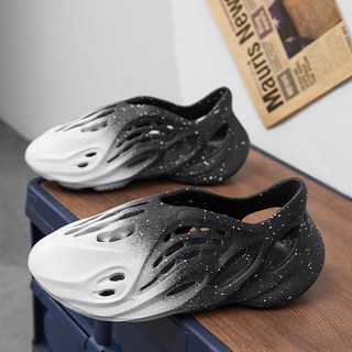 【潮胖穿搭】大碼沙灘鞋男 椰子洞洞鞋 男夏季外穿戶外運動防滑防臭包頭涼拖鞋 厚底拖鞋