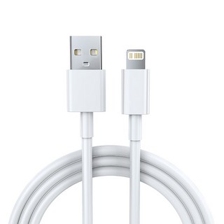 아이폰 라이트닝 고속 충전 케이블 USB A to 8핀, 1개, 화이트, 2m