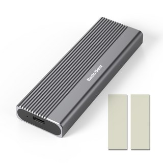 베이직기어 NVMe 10Gbps M.2 SSD 외장하드 케이스 SN101 + 써멀 패드, 1개