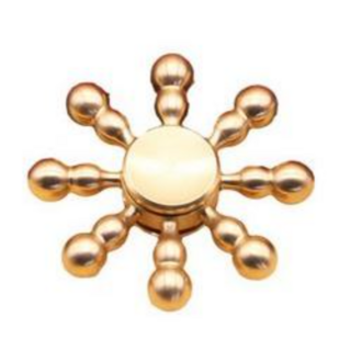 金色指尖陀螺 紓壓玩具 專注力訓練 手部運動 成人兒童玩具, 八臂葫蘆轉轉, 1個