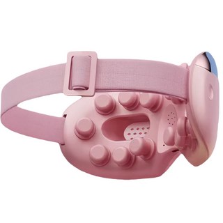 可視化熱敷按摩眼罩 仿真人揉捏舒緩按摩 全方位緩解眼睛乾澀疲勞 不壓眼設計 熬夜護眼 生日禮物, 粉色