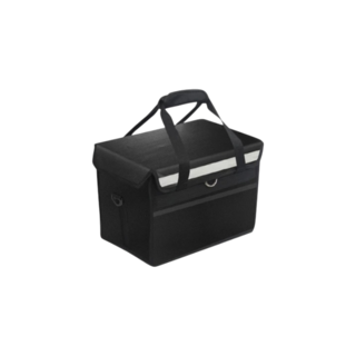 外送保溫箱，加厚保溫，防水耐磨，大容量多分隔，可肩背手提，夜間反光安全, 黑