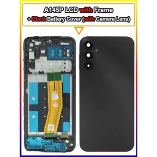 6.6''삼성 호환 호환 A14 4G LCD 디스플레이 터치 스크린 디지타이저 어셈블리 교체 삼성 호환, 02 A145P F Black Cover