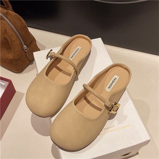 besteffie 여성용 봄여름 슬리퍼 간단한 디자인 조절 가능한 스트랩 가죽 슬리퍼 K51