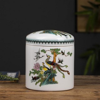 陶瓷骨灰罐骨灰盒骨灰墰大號撿骨墰殯葬揀骨罐遷墳用品寵物骨灰盒 棺材壽盒 火化 紀念 骨灰罈 骨灰罐 遷墳撿骨罐, 1個, 小號/鳳凰
