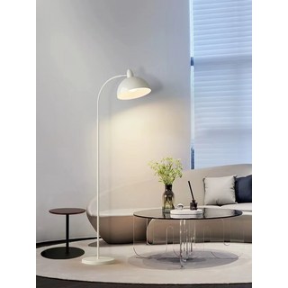 簡約風落地燈，可調節燈罩，金屬材質，客廳臥室書房適用, 北歐風摩登白落地燈