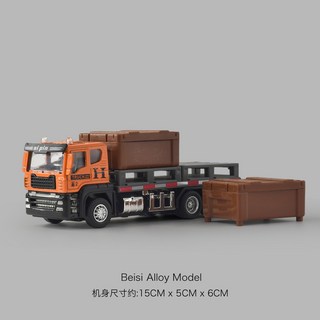 仿真合金挖掘機 兒童挖機 工程車 慣性玩具 男孩寶寶 推土機玩具車, 合金 運木車（合金車頭）, 1個