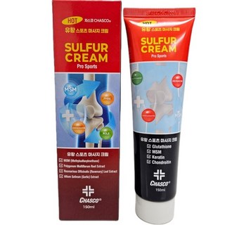 [ 3개이상 구매시 사은품증정] 차스코 유황 스포츠 마사지 관절 통증 마사지 크림, 1개, 150g