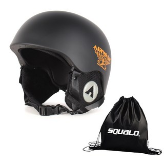 에어워크 스노우보드 헬멧 MTV18, Black + SQ 가방, 1개