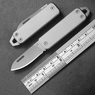 군용나이프 남성용 소형 포켓 나이프 매우 날카로운 D2 스틸 키체인 EDC 블레이드 미니 패키지 오프너 휴대용 접이식, [01] Original steel, 1개