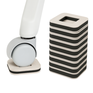 곽씨네슈퍼 의자 바퀴 고정 패드 사각 마루용, 베이지, 10개