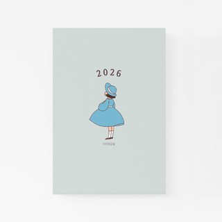 삼알 2026 미각의요일 다이어리, 1개, 파랑소녀