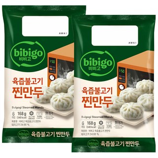 CJ제일제당 비비고 육즙불고기찐만두, 168g, 2개