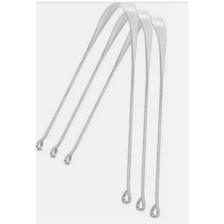 印度原裝 純銅/不鏽鋼刮舌器 口腔清潔 舌苔清潔 成人兒童適用, 1個, 不銹鋼刮舌器