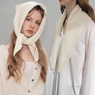 (큰손할인) 삼각니트스카프 커치프 두건 반다나 빈티지 머리 겨울 헤어스카프 헤어밴드 코티지코어_ 20259877EA