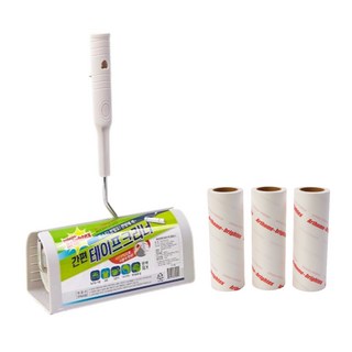 먼지제거 사선 테이프 돌돌이 클리너 리필 90매 3p 세트, 3개