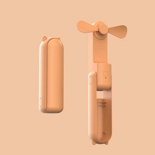 무소음탁상용선풍기 공업용환풍기 BLDC휴대용 접이식 전기 선풍기 3 in 1 미니 휴대용 쿨링 선풍기 경량, 05 Orange, 한개옵션1