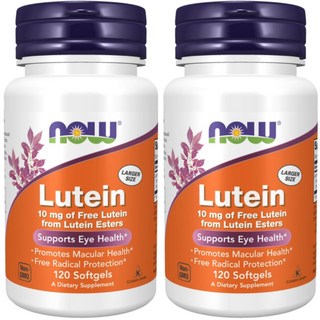 NOW Foods 葉黃素10mg軟膠囊, 120顆, 2罐