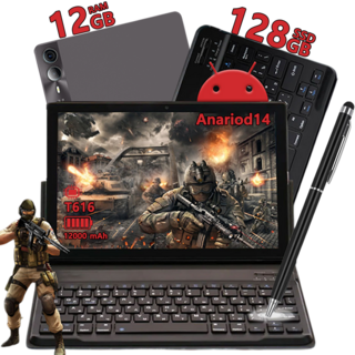 11 인치 태블릿 PC 게임용 인강용 안드로이드 가성비 태블릿 16GB RAM 128GB SSD oled 4k 디스플레이 1600만 화소 카메라 12000mAh, Wi-Fi 전용, 회색